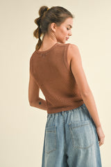 Croceht Knitted Sleevless Tank