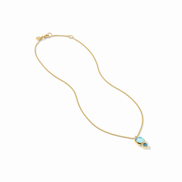 Aquitaine Duo Delicate Necklace - Capri Blue