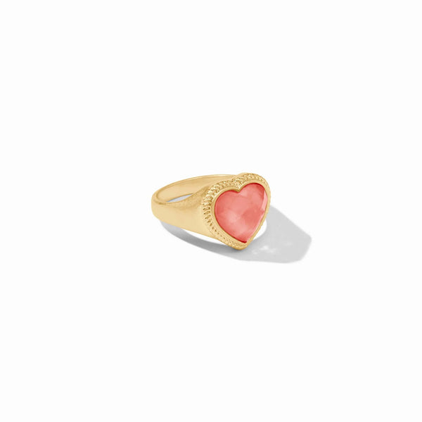 Heart Signet Ring - Blush Pink