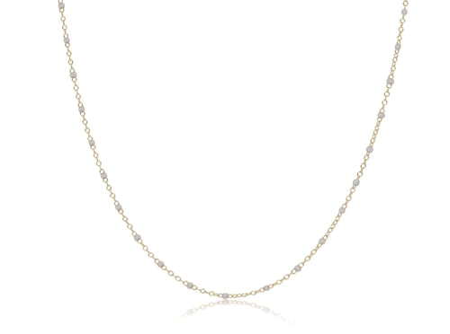 17" Choker Simplicity Chain Gold -2mm Pearl