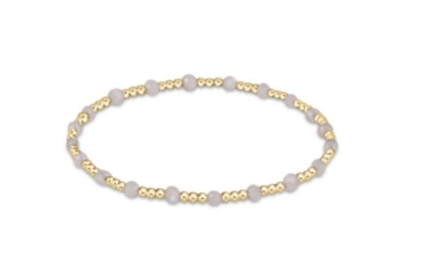 Gemstone Gold Sincerity Pattern 3mm Bracelet - Moonstone