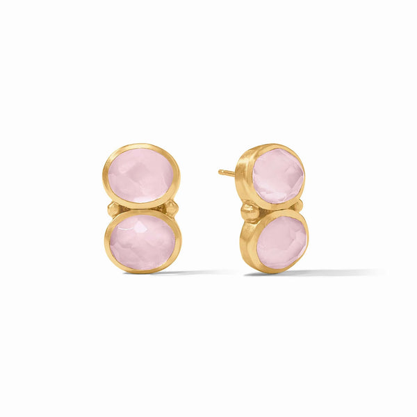 Honey Duo Gold Earrings - Iridescent Rose