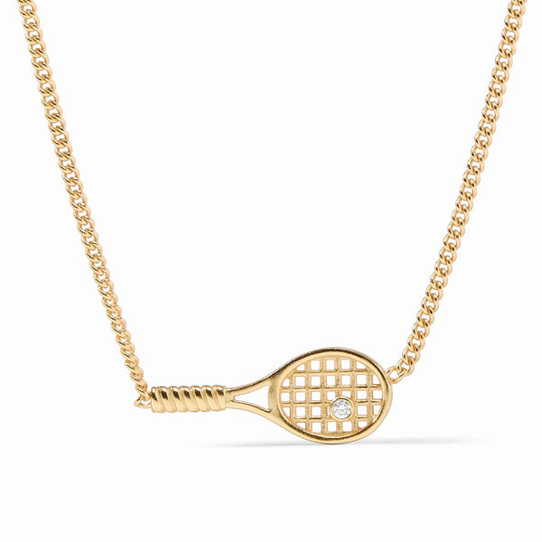 Tennis Racquet Gold Delicate Necklace
