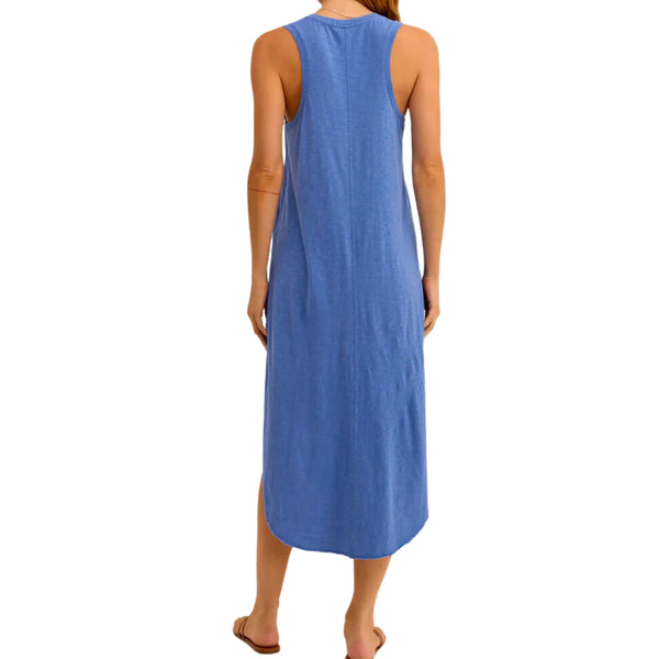 Reverie Slub Dress - Blue Wave