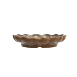 Stoneware Dish with Scalloped Side