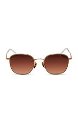 Axel Brushed Gold + Brown Gradient Sunglasses