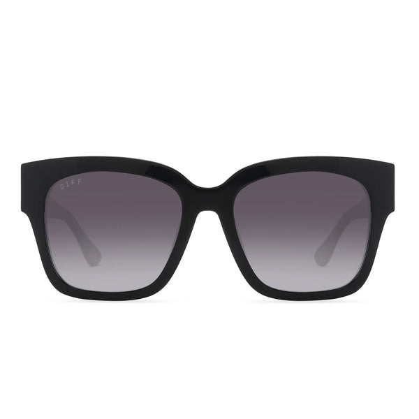 Bella II Black + Colorblock Temples Grey Gradient Sunglasses
