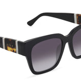 Bella II Black + Colorblock Temples Grey Gradient Sunglasses