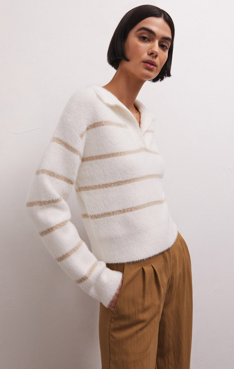 Monique Stripe Sweater in Sandstone