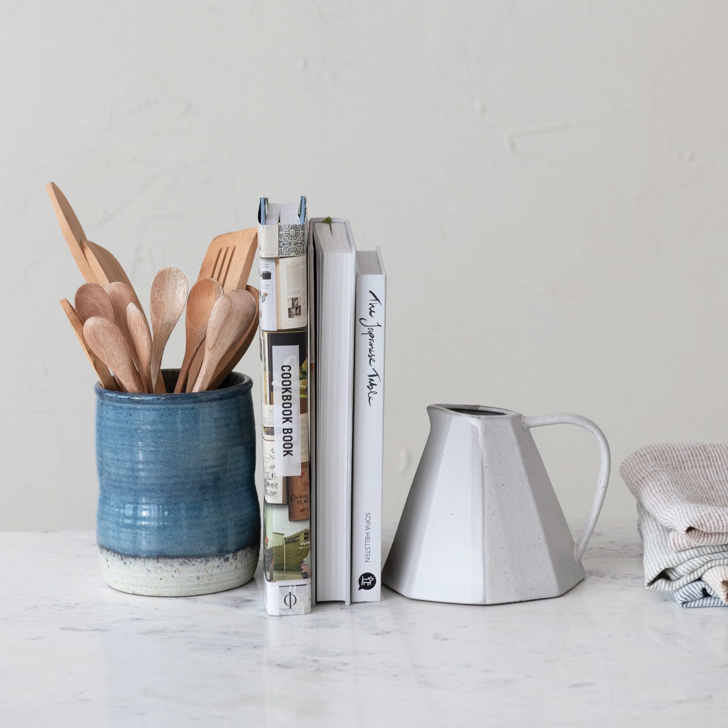 Blue Glazed Stoneware Crock Baker & Co. Home Mercantile