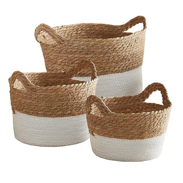 White + Woven Baskets