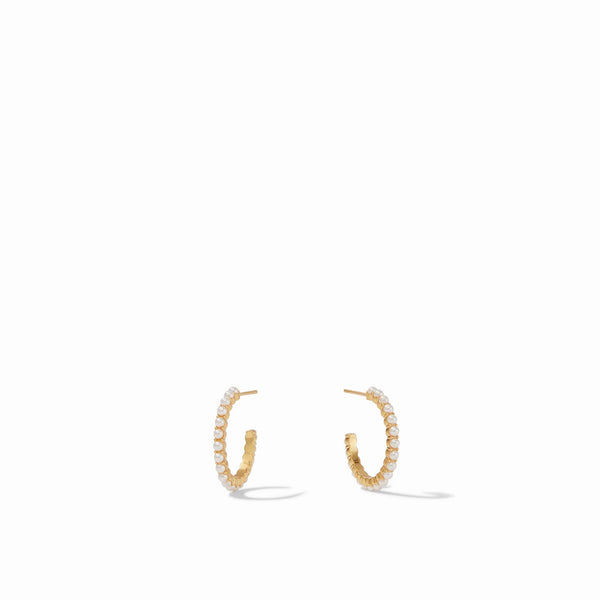 Juliet Gold + Pearl Hoop Earrings