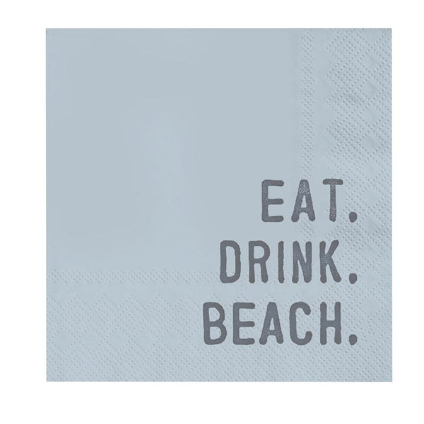Eat. Drink. Beach. Cocktail Napkins