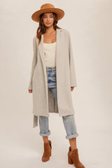 Ava Belted Coat in Oatmeal