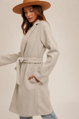 Ava Belted Coat in Oatmeal