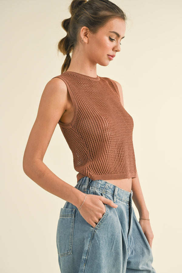 Croceht Knitted Sleevless Tank