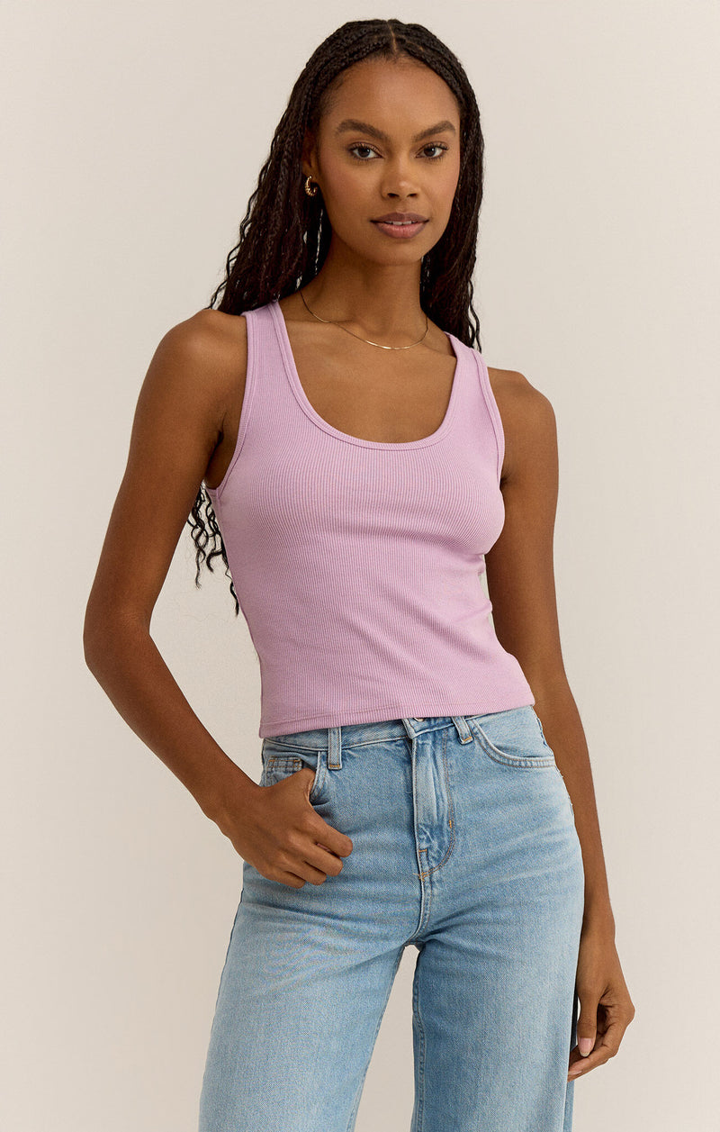 Essy Rib Tank - Washed Orchid