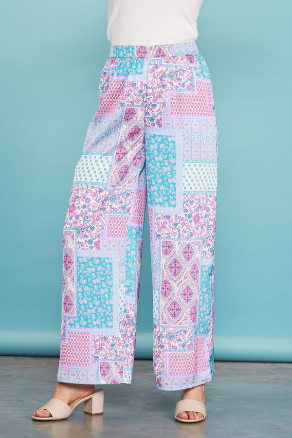 Silky Patch Print Trousers