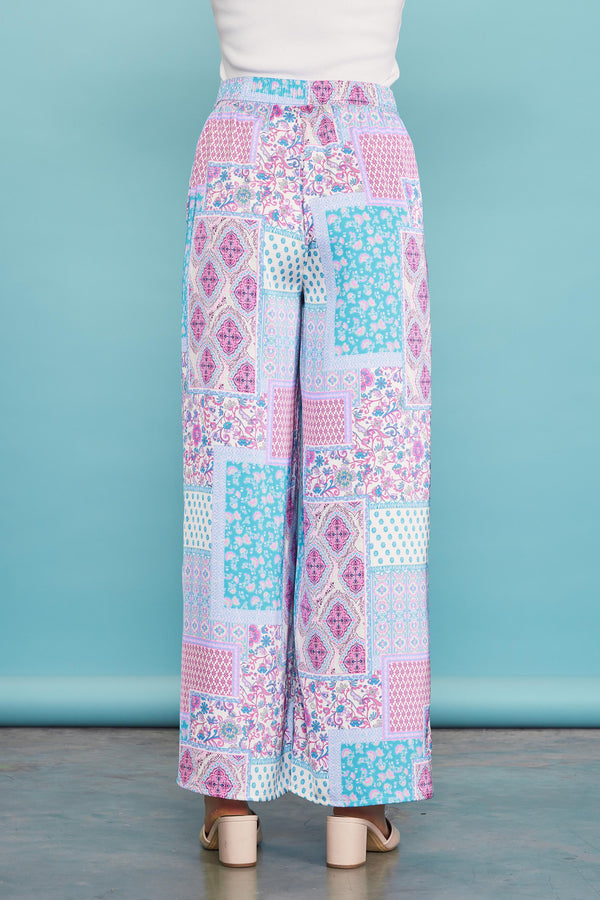 Silky Patch Print Trousers