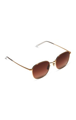 Axel Brushed Gold + Brown Gradient Sunglasses