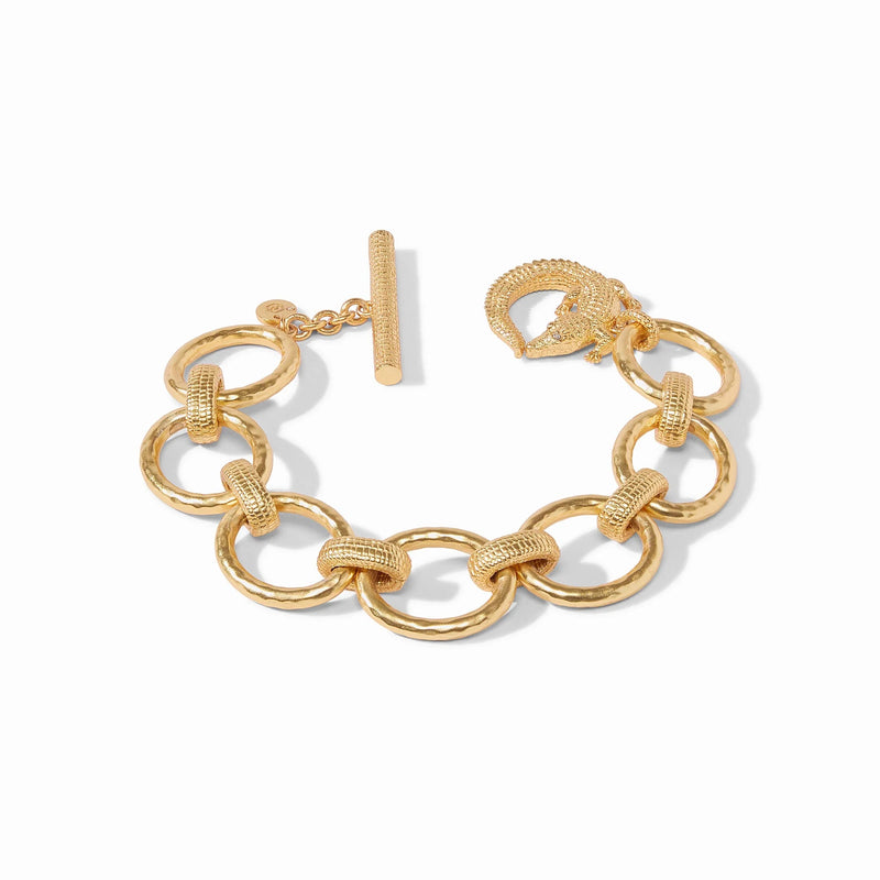 Alligator Gold Link Bracelet