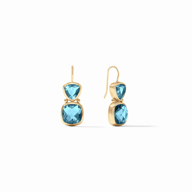 Aquitaine Gold Earrings - Capri Blue