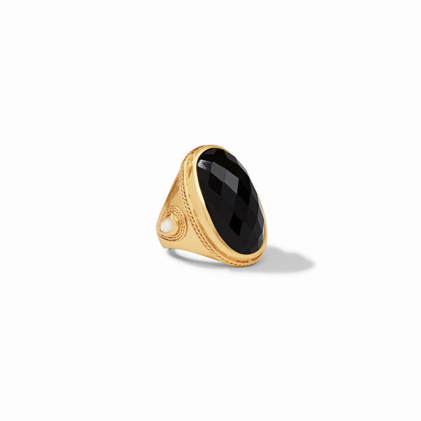 Cannes Statement Ring - Obsidian Black