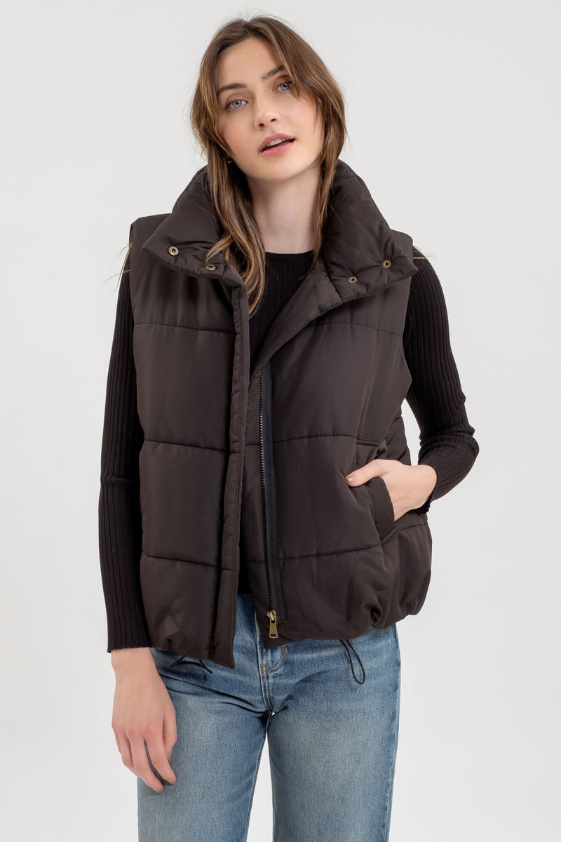 Genna Puffer Vest - Black