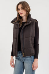 Genna Puffer Vest - Black