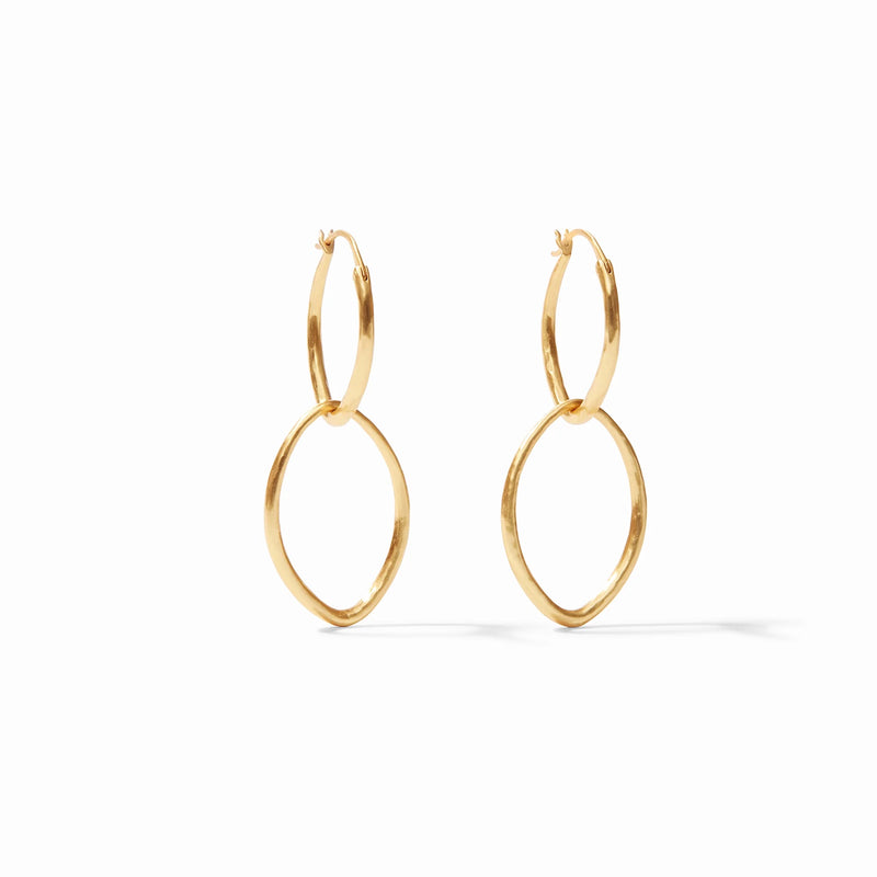 Fleur-de-Lis 2 in 1 Gold Earrings