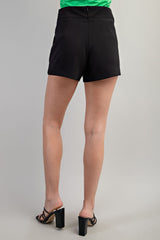 Lennon Structured Shorts - Black