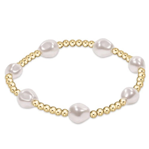 Admire 3 mm Gold Bracelet - Pearl