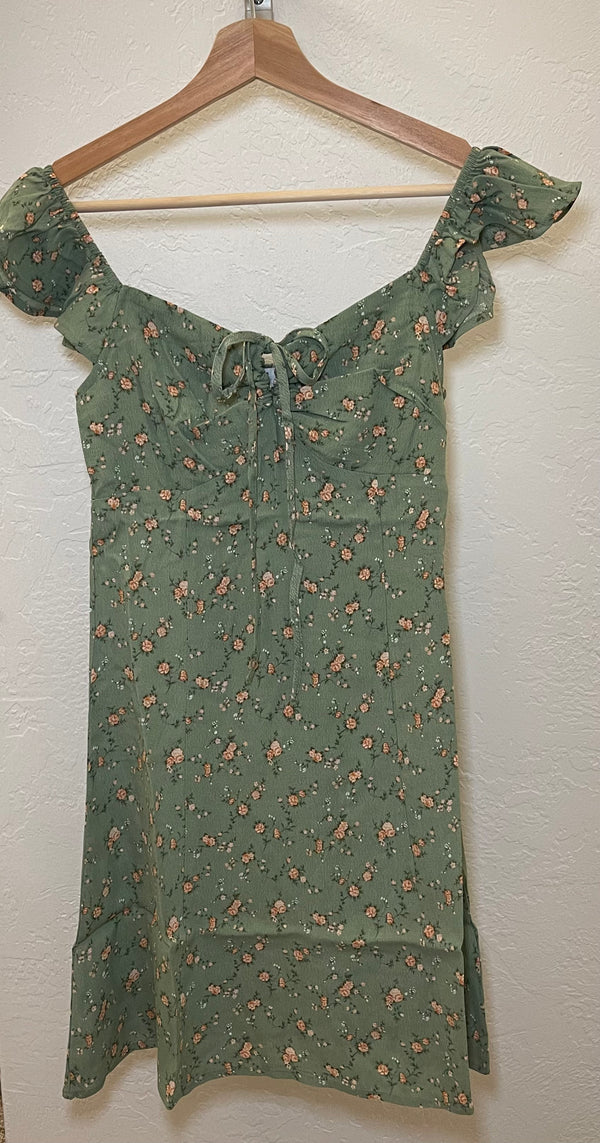 Lola Green Floral Dress