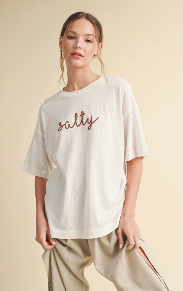 Salty White Tee