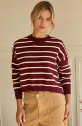 Burgundy Stripe Sweater