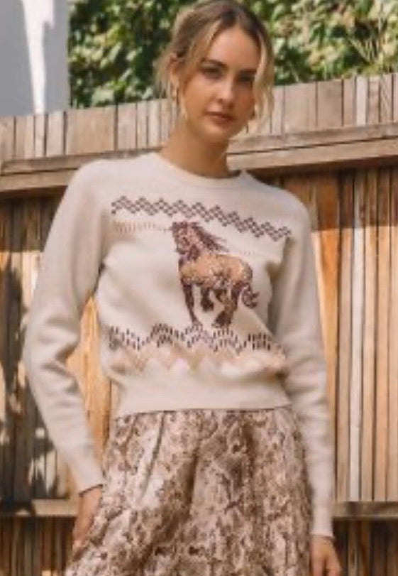 Wild Horse Classic Crew Neck Sweater