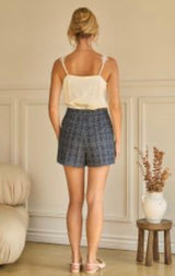 Kendall Tweed Shorts - Blue