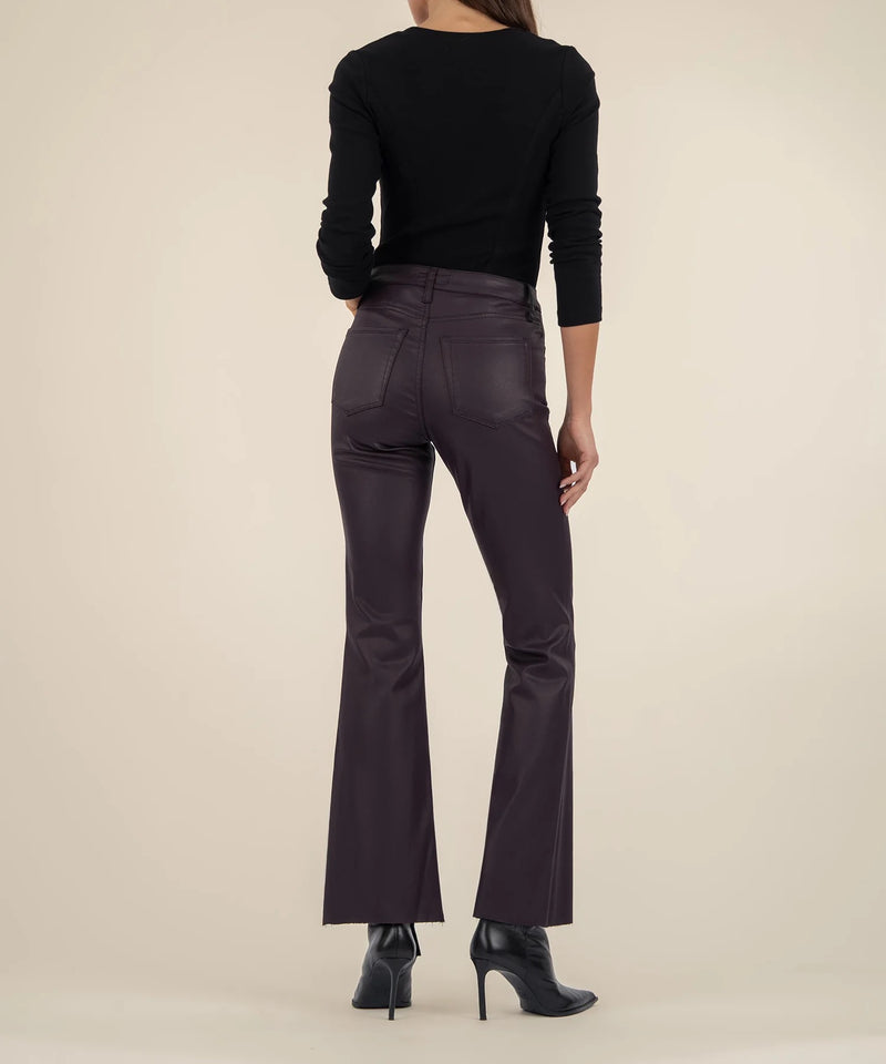 Stella High Rise Fab Ab Coated Denim Jeans - Sangria