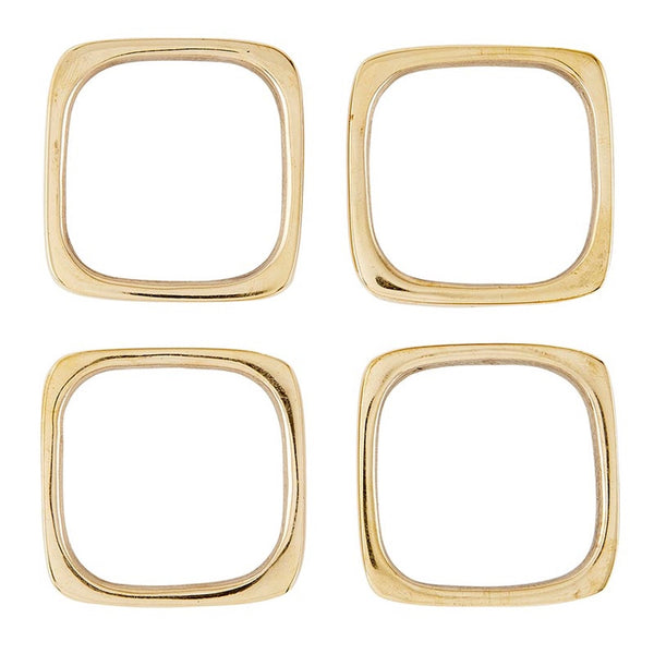 Brass Napkin Ring Set of 4