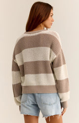 Broadbeach Stripe Sweater - Putty