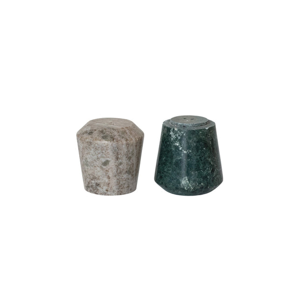 Stackable Marble Salt + Pepper Shaker