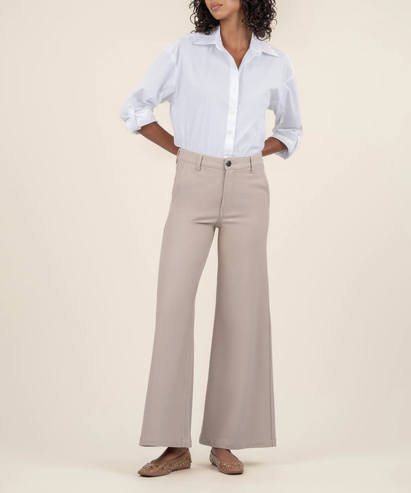 Meg Wide Leg Trousers - Stone