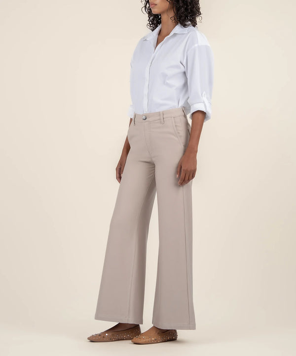 Meg Wide Leg Trousers - Stone