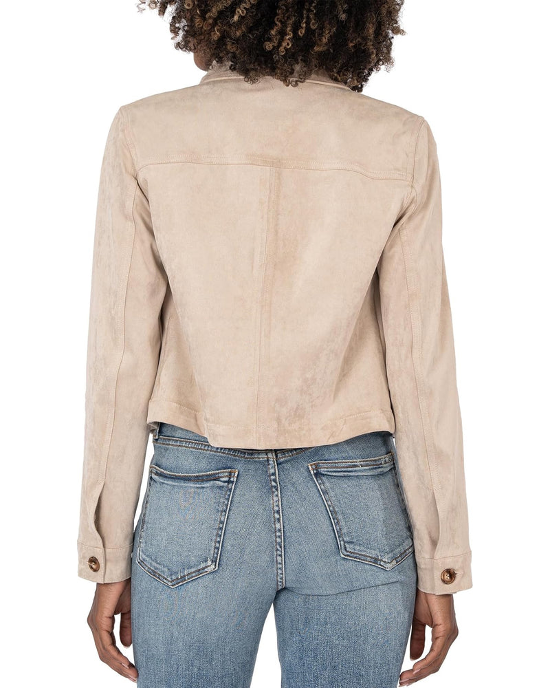 Matilda Faux Saude Cropped Jacket