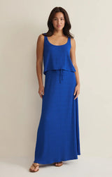 Joanna Textured Knit Cropped Tank - Nautical Cobalt Blue
