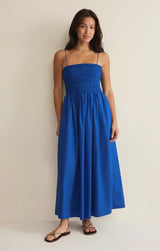 Cornelia Poplin Midi Dress - Nautical Cobalt Blue
