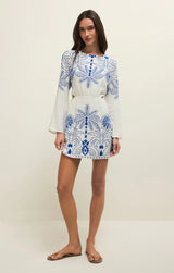 Tahina Palm Mini Dress - Nautical Cobalt Blue