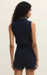 New Light Airy Gauze Romper - Eclipse