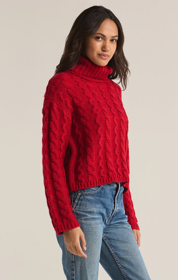 Tied To You Sweater - Haute Red