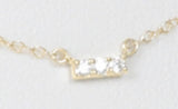 14k + Diamond Significance Bar Necklace